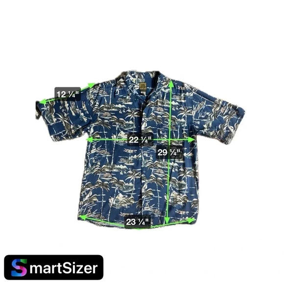 Bruno Mens button down Hawaiian 100% Rayon shirt size Large - Picture 2 of 5